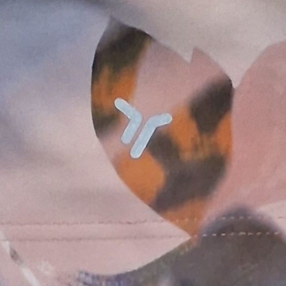 EUC OLD NAVY Active Orange/Pink Watercolor Leaves Padded/lined Sports Bra - Picture 4 of 4